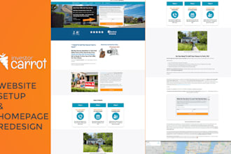 design investor carrot real estate website landing page with lead form
