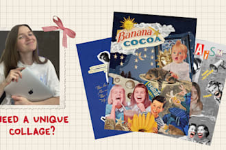 create a digital collage for ads, branding, social media, or decor