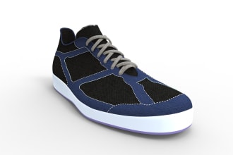 crate and rendering 3d shoes