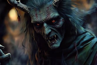 do fantasy horror and fantasy horror character illustration
