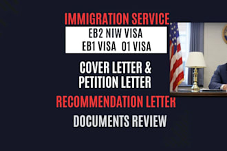 write recommendation letter and expert opinion for eb2 niw eb1a 01 visa