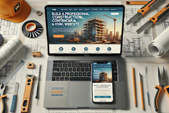 build a premium construction website, contractor website hvac website for you