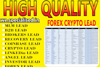scraped live quality 2025 recovery lead, coinbase lead, bank leads, binance lead