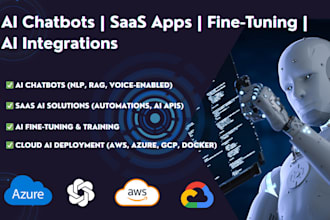 develop ai chatbots, saas apps with openai, rag, fine tuning, azure, AWS ai