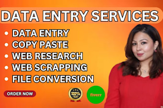 do data entry, copy paste,data collection, data scrapping
