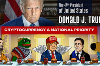 create dex screener banner, pumpfun banner for meme coin, dex trump screen