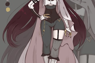 draw 2d concept art character
