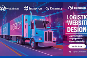 design logistics website, trucking, freight broker, dispatch, transport website