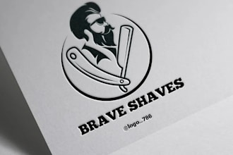 create high quality barber shop logo for your business