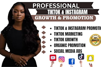 promote tiktok, grow instagram and tiktok followers with organic growth