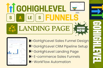 design gohighlevel sales funnel landing page chatbot membership website expert