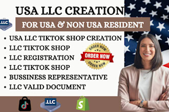 create USA tiktok shop USA tiktok account US tik tok shop non residents llc