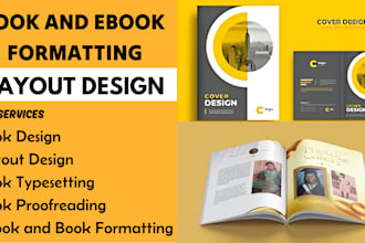 kindle paperback layout design, book typesetting, book proofreading ebook cover
