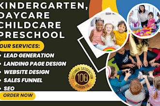 build daycare, kindergarten, preschool, childcare, school wordpress website