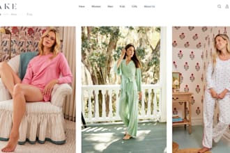 design luxury pajamas shopify website sleep wear shopify store clothing website