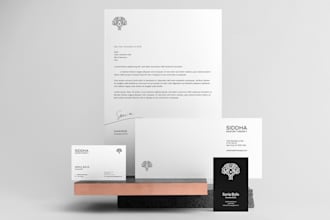 design a sleek and professional stationary for your brand