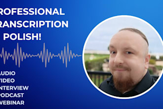 make an audio or video transcription in polish