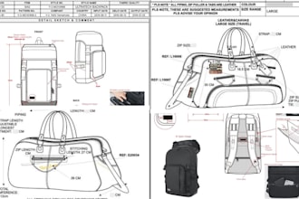 create bag tech pack backpack and duffle bag design tech pack