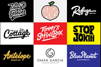 design a modern and unique hand drawn topography logo or lettering design