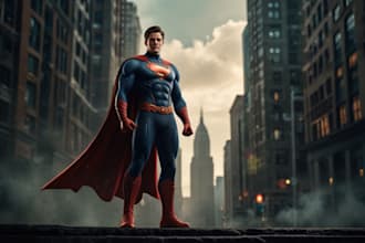 do superhero character, cartoon illustration