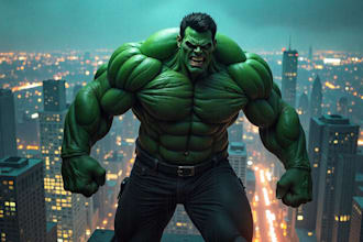draw you a dc or marvel style comic book superhero or villain character