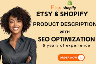 write product description for etsy shopify, shopify product description