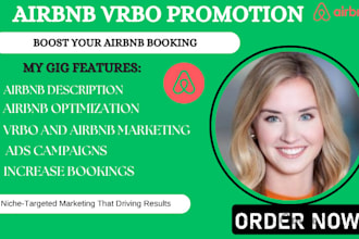 do airbnb promotion, airbnb marketing, airbnb listing and vrbo for booking