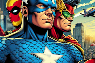 draw comic superhero pop art portraits