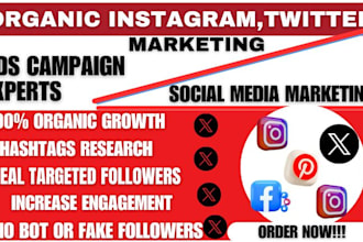 do instagram growth, x marketing, to increase followers, and high engagement