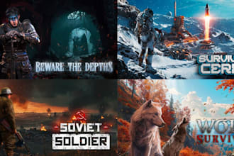 do steam capsule, concept art, character design, illustration, banner for game
