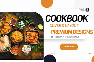 do cookbook cover and layout designs, formatting