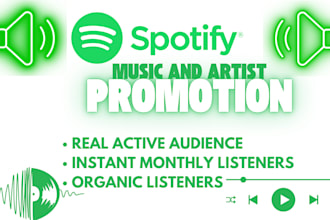 do viral organic spotify podcast promotion soundcloud music album ads listeners