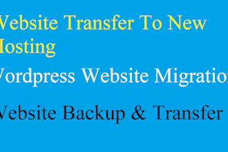 backup, transfer, migrate wordpress website to a new host