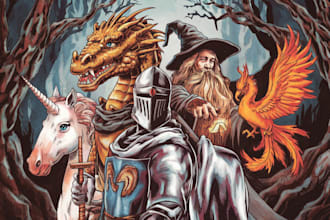 illustrate fantasy art creatures and characters