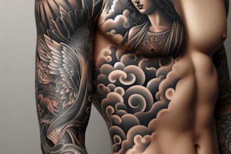 create custom tattoo design, tattoo sleeve