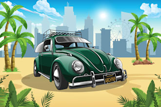 draw various vehicles such as cars, trucks, motorbikes, etc