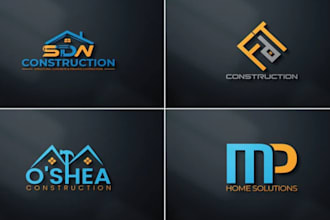 home building construction logo
