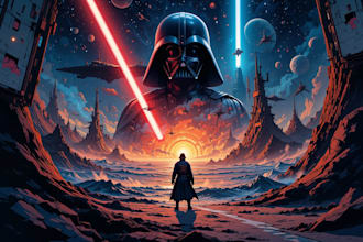 create star wars and sci fi illustration