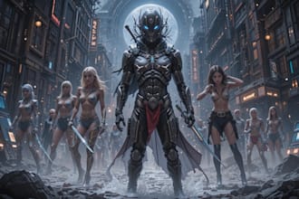 design sci fi, cyberpunk, fantasy characters or concept art
