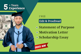 modify personal statement, motivation letter, and sop