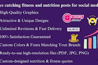 design eye catching fitness and nutrition posts for social media