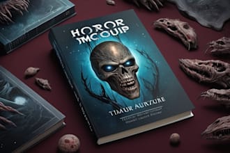 design horror book cover, sci fi and ebook cover