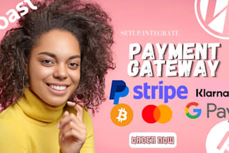 integrate paypal stripe klarna crypto payment gateway into woocommerce shopify