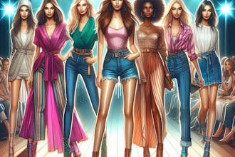 make flat drawing for fashion swimwear
