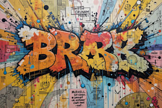 create graffiti pop art canvas designs and murals