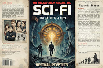 design a epic fantasy, sci fi book cover or ebook cover