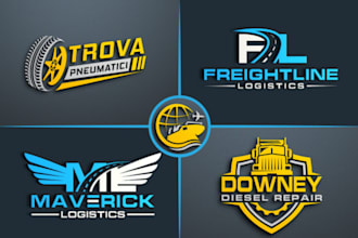 make semi truck and transportation companies truck logo