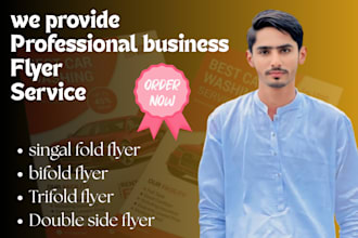 design a bifold or trifold  or double sided business flyer