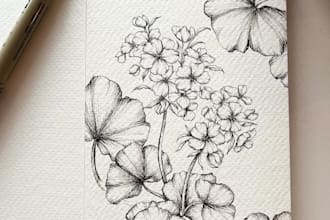 do your minimalistic tattoo design, flower tattoo