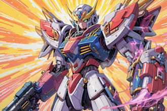 making anime, mecha, pop art ,fan art and original character